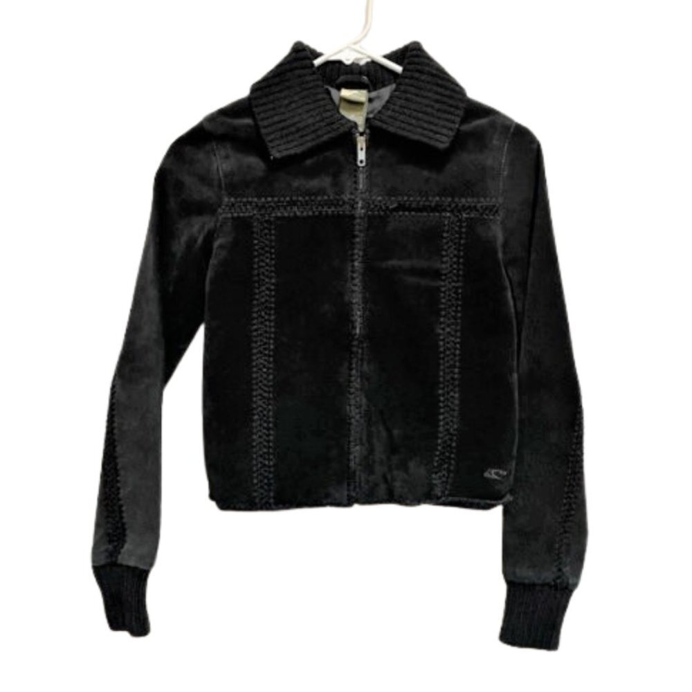 O'Neill black suede leather jacket.